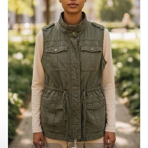 Maurices Olive Green Utility Vest
